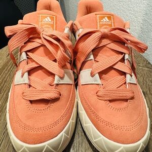 Adidas Adimatic “Wonder Clay Gum”Coral and Cream Sneakers